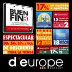 Promociones Deurope Buen Fin 2017: hasta 60% de descuento + 17% adicional