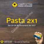 Promoción California Pizza Kitchen Aniversario: 2x1 en pastas (acaba hoy domingo)