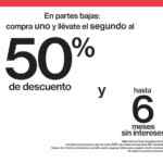 En GAP segundo a mitad de precio en partes bajas + meses sin intereses