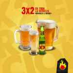 Ahora en Las Alitas 3x2 en toda la cerveza de miércoles a viernes