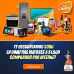 Cupón Mi Chedraui de $300 de descuento en compras de $1,500 o más en tienda en línea