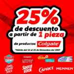 En Farmapronto 25% de descuento en productos Colgate, Speed Stick, Caprice y Mennen