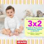 En Sears 3x2 en ropa interior y pijamas para niños, niñas y bebés