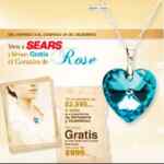 En Sears llévate gratis el corazón de Rose hecho con Crystal Swarovski con tus compras en perfumería y cosméticos