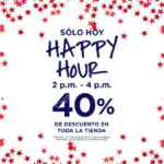 Happy Hour Aeropostale: 40% de descuento de 2:00 a 4:00 PM hasta el 15 de diciembre