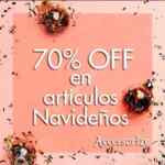 Liquidación de artículos navideños en Accesorize con 70% de descuento