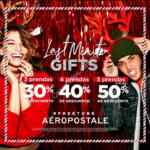 Promoción Navideña Aeropostale: Hasta 50% de descuento dependiendo de las prendas que compres