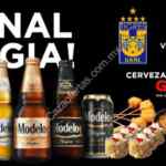 Promoción Nikkori Sushi final Tigres-Rayados: cerveza Gratis por cada gol del local