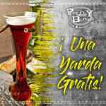 Promoción de Navidad Perros y Burros: cupón ¼ de yarda de cerveza GRATIS