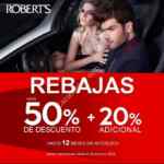 Rebajas Roberts: Hasta 50% de descuento + 20% adicional y hasta 12 msi