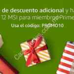 Código Amazon para Ofertas Navideñas de 10% de descuento para miembros Prime