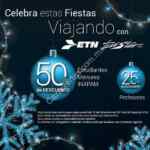 Promoción vacaciones de Navidad autobuses ETN: 50% de descuento a estudiantes y 25% a maestros