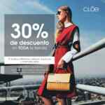 Promoción Especial de Fin de semana Cloe: 30% de descuento en calzado, bolsos, billeteras, equipaje y más