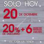 En Ferrioni 20% de descuento directo + 6 msi sólo hoy 20 de diciembre