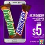 Candy Hour 7-Eleven: Milky Way o Snickers snack a sólo $5 de 2:00 a 4:00 con cupón