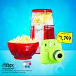 En Best Buy máquina de palomitas gratis en la compra de una cámara Instax Mini
