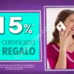 En Suburbia 15% en certificado de regalo en celulares