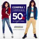 En boutiques Aéropostale 50% de descuento en el segundo artículo