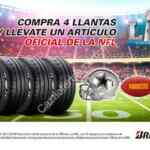 Promoción Bridgestone NFL 2018: mini casco, balón, vasos y más de regalo en la compra de 4 llantas