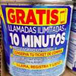 Promoción La Lechera llamadas ilimitadas de 10 minutos GRATIS en cada lata