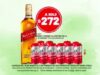 Promoción del Super Bowl Bodegas Alianza: whisky Etiqueta Roja + 12 latones de Tecate por $272