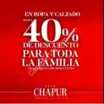 Rebajas Gran Chapur ahora hasta 40% de descuento + 20% adicional en ropa y calzado