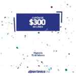 Cupón Dportenis millón de fans $300 de descuento en tienda en línea