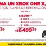Planes de Renovación Gamers: consola Xbox One X desde $5,999 vendiendo un Xbox One S