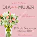 Cupón Envíaflores Día de la Mujer de 10% de descuento