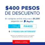 Cupón Innovasport Paypal de $400 de descuento + 3 meses sin intereses