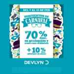 Descuentos de Carnaval Devlyn: Hasta 70% de descuento en graduación y armazones oftálmicos + 10% adicional en micas