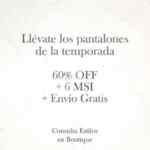 En Rapsodia hasta 60% de descuento en pantalones + envío gratis + hasta 6 msi
