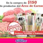 En Super Kompras set de cuchillo de regalo en la compra de $150 en carnes