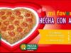 Promoción Benedettis San Valentín: Pizza corazón + 2 refrescos por $189