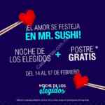 Promoción Mr Sushi San Valentín: Postre gratis del 14 al 17 de febrero