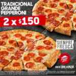 Promoción Pizza Hut 2 pizzas grandes de pepperoni a $150 ahora todos los martes y jueves