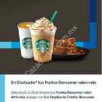 Promoción Starbucks Puntos Bancomer: 42% más valor este fin de semana