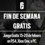 Rainbow Six Siege Fin de Semana Gratis del 15 al 20 de febrero y 50% de descuento para comprar