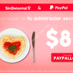 Cupón SinDelantal Paypal de $80 de descuento en compras de $120
