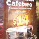 En Oxxo los sábados y domingos café Andatti a $14 en todas las presentaciones