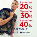 Descuentos escalonados Aeropostale en Liverpool: Hasta 40% de descuento directo dependiendo de las prendas que compres