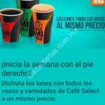 Promoción 7-Eleven Café Select los lunes: todos los vasos y variedades al mismo precio