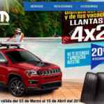 Promoción de vacaciones Mopar: 4x2 en llantas seleccionadas