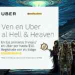 Código Uber de $50 pesos de descuento en primeros 3 viajes cortesía del festival Hell & Heaven