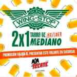 Cupón Wingstop de 2x1 en tarro de cerveza