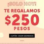 Cupón ösom de $250 pesos de descuento en compras a partir de $500
