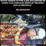 Curso de mecánica automotriz GRATIS para no mecánicos en Renault Tepepan