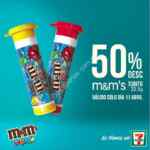 En 7-Eleven tubito M&Ms mini a mitad de precio sólo hoy miércoles 11 de abril
