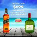 En Oxxo bolsa de hielos y agua mineral Gratis en la compra de licores seleccionados