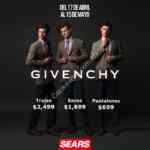 En Sears trajes, sacos y pantalones Givenchy desde $699 pesos
